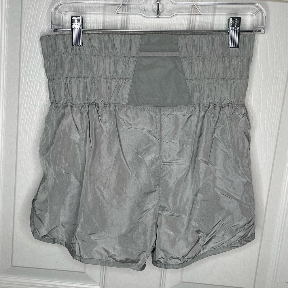 Free People Movement "The Way Home" High Waist Running Shorts in Gray/Silver M - Picture 4 of 14